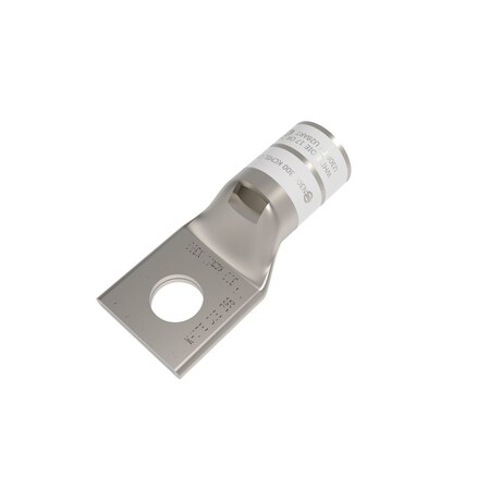 Burndy CU Compression Terminal Conductor, Beveled Entry, 1 Hole, Std Barrel YA30L